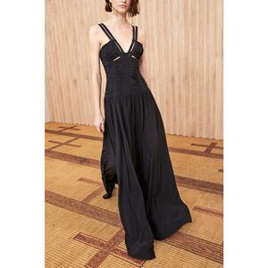 Ulla Johnson Black Maxi Dress with Double Straps